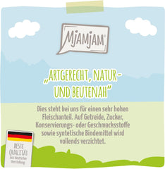 MjAMjAM - Hrană umedă premium pentru pisici - cutie delicioasă, pachet de 12 (12 x 200 g), fără cereale cu carne suplimentară