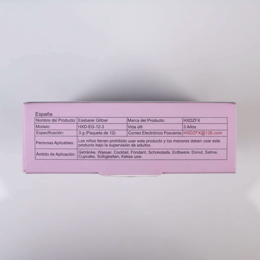 Essbares Glitzerset, Pulver, 3 Gramm pro Farbe Naty Shop