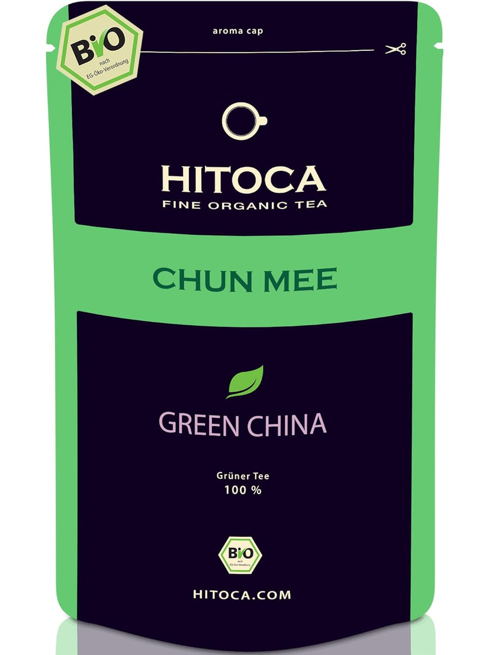 HITOCA® Ceai organic de ghimbir și lămâie - Ceai verde răcoritor în frunze de ceai cu ghimbir și lămâie