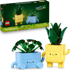 LEGO Botanicals Fröhliche Pflanzen - Spielzeug für Kinder mit 2 Kunstpflanzen, 2 bunten Blumentöpfen & austauschbaren Cartoon-Gesichtern - Geschenkidee für Mädchen ab 9 Jahren - 10349