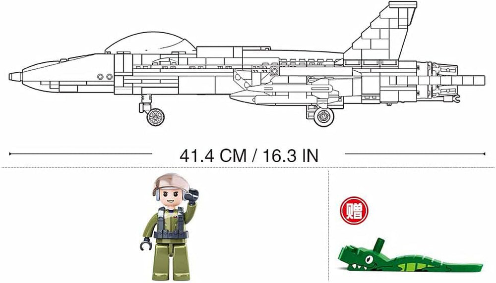 Sluban M38-B0928 Model Bricks-F/A-18E Super Bumblebee, Mehrfarbig