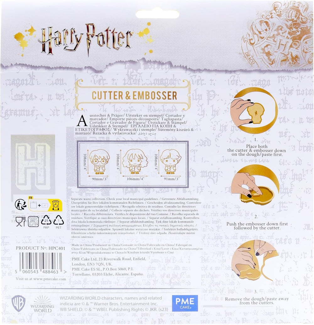 Forme de biscuiți și fondant Harry Potter, Harry, Ron și Hermione