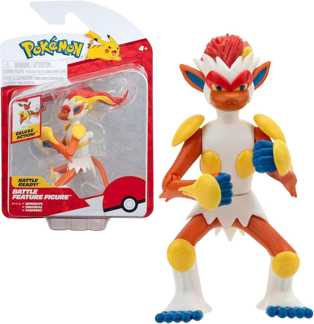 Pokémon Pokemon Figura Infernape Panferno - 11 Cm Figuri - Noul Val 2024 - Official Pokemon Toy Action figures Naty Shop Panferno