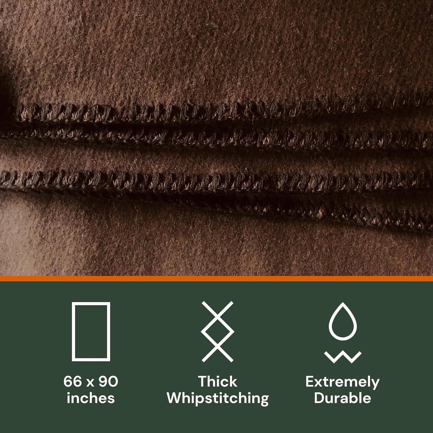 Woolly Mammoth Woolen Co. Campingdecke, extra groß, Merinowolle, die perfekte Outdoor-Ausrüstung für Bushcraft, Camping, Trekking, Wandern, Überleben oder Hüttendecke. Braun, 168 x 228 Betten und Decken Woolly Mammoth Woollen Company