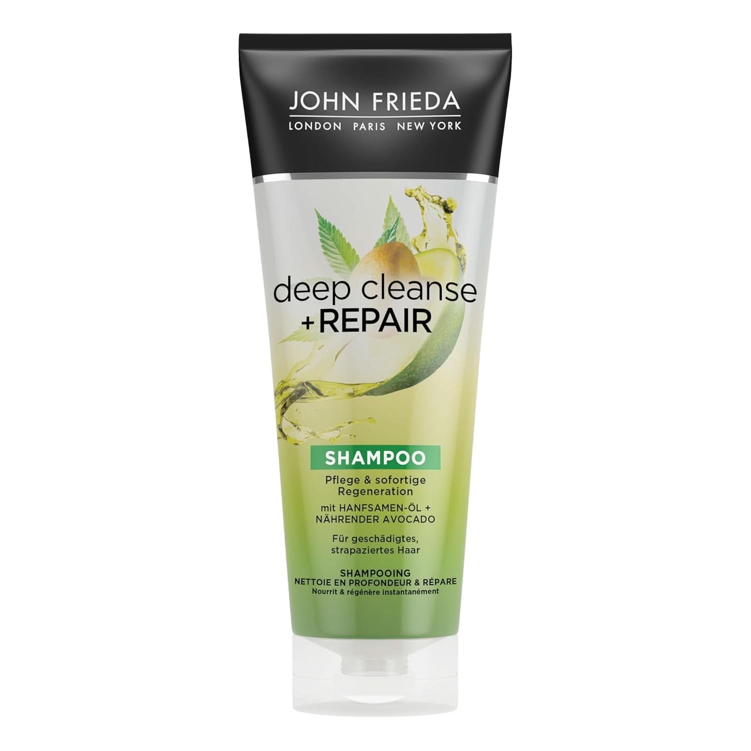John Frieda, Reparaturshampoo für geschädigtes Haar Detox+Repair, 250 ml Dusche und Bad Naty Shop