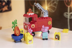 BIG-Bloxx Peppa Pig Feuerwehrauto - Peppa´s Feuerwehr, Construction Set, BIG-Bloxx Set inklusive Peppa und Papa Wutz, 40 Teile, für Kinder ab 18 Monaten