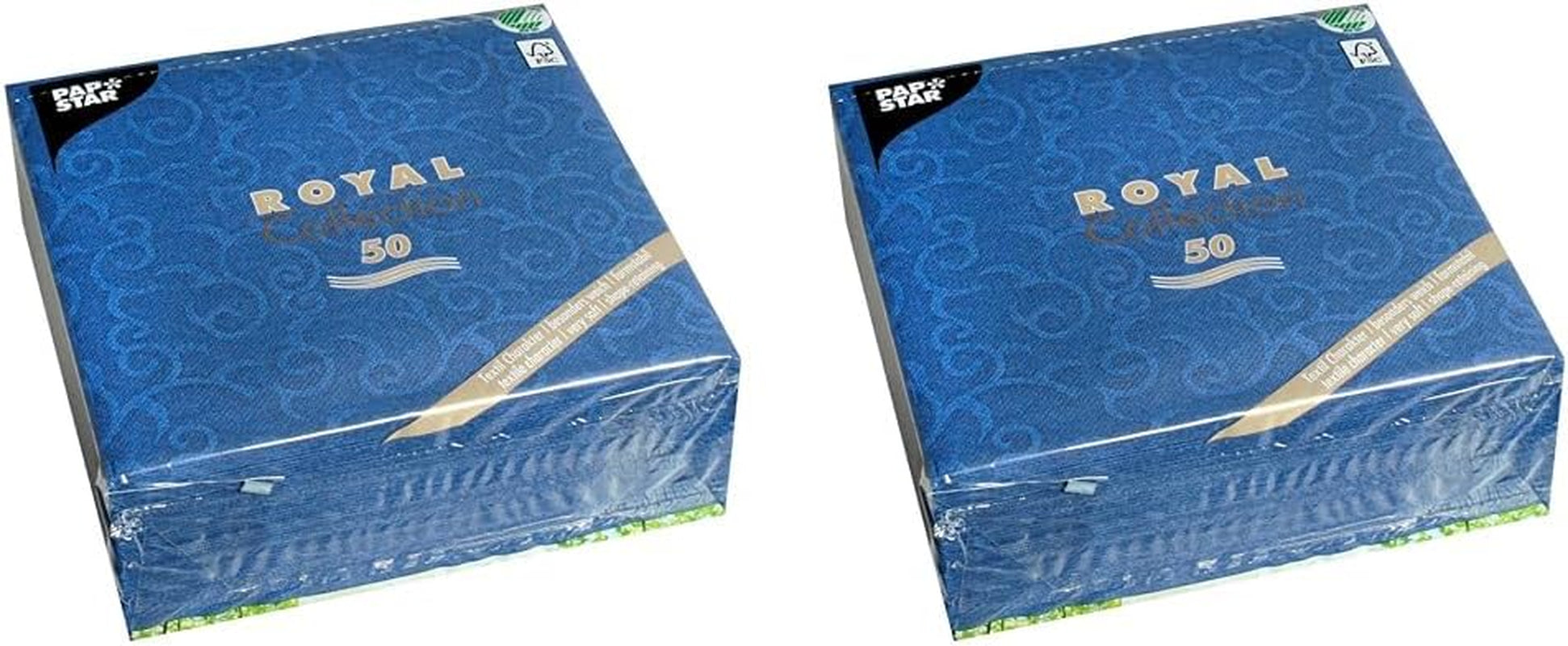 Papstar, 50 șervețele "ROYAL Collection" 1/4-fold 40 Cm X 40 Cm șampanie "Casali", #84877
