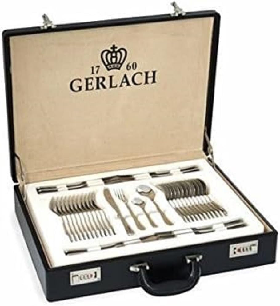 Gerlach Celestia Besteckset für 6 Personen Kitchen Naty Shop Glänzendes Silber 68 Teile in einer Box