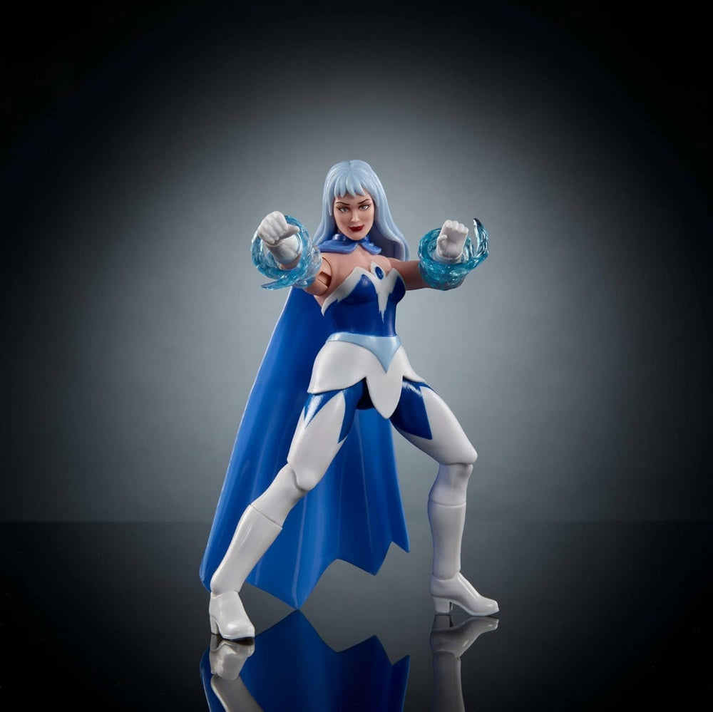 Masters of the Universe Origins Actionfigur Cartoon Collection Frosta, ca. 14 cm groß, aus der TV-Serie der 1980er Jahre, Prinzessin der Macht mit Eiskraft, detailliertes Design und Umhang, JBM87 Actionfiguren Naty Shop