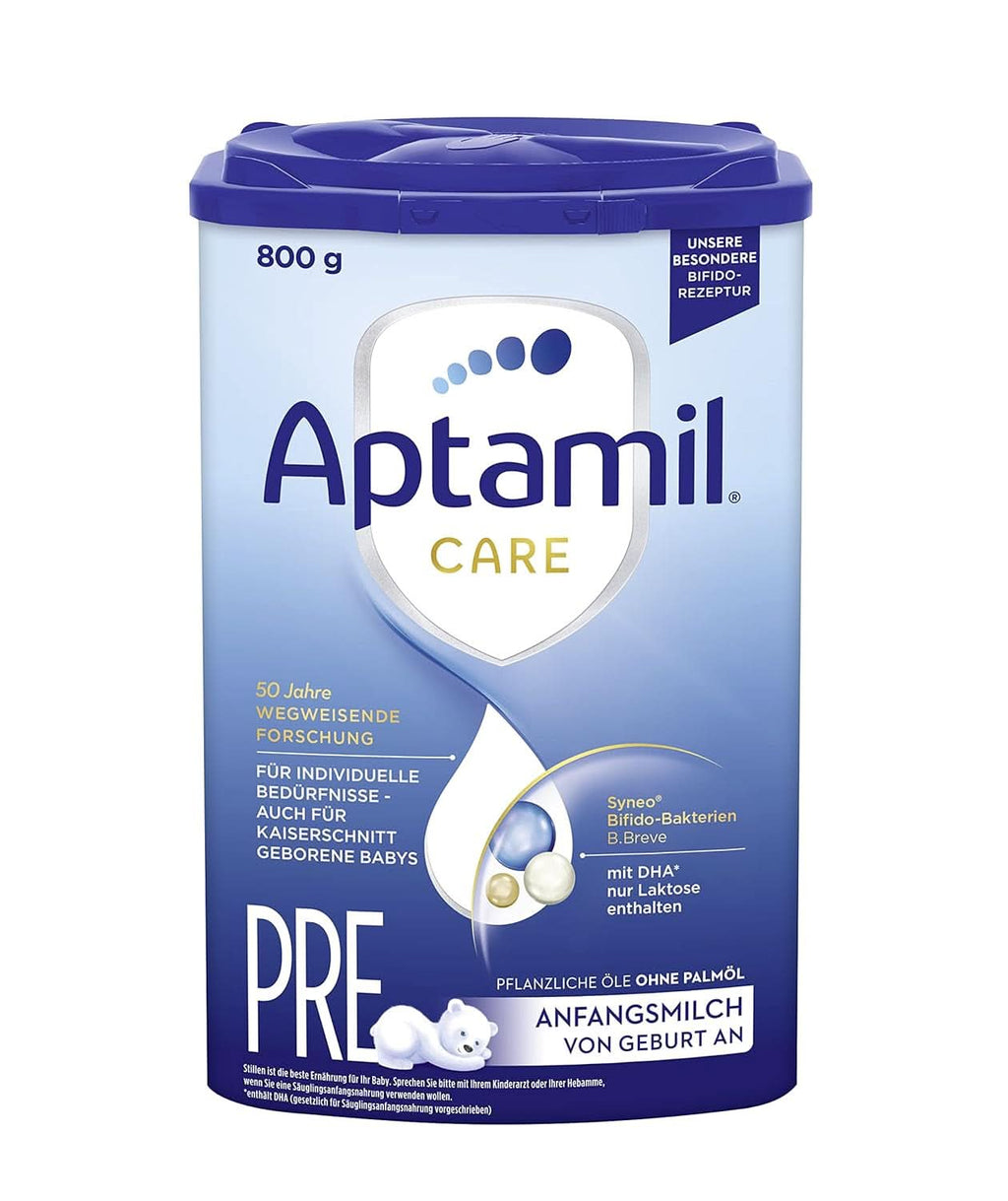 Aptamil Care PRE - Lapte inițial de la naștere, cu DHA, doar lactoză, fără ulei de palmier, mâncare pentru copii, lapte praf, 1x 800 g Mama si Copilul Naty Shop