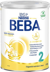 Nestle BEBA 2 Folgemilchpulver nach 6 Monaten, mit Komplex 5 HMO, nur Laktose, ohne Palmöl, 3er Pack (3 X 800G) Mutter und Kind Naty Shop