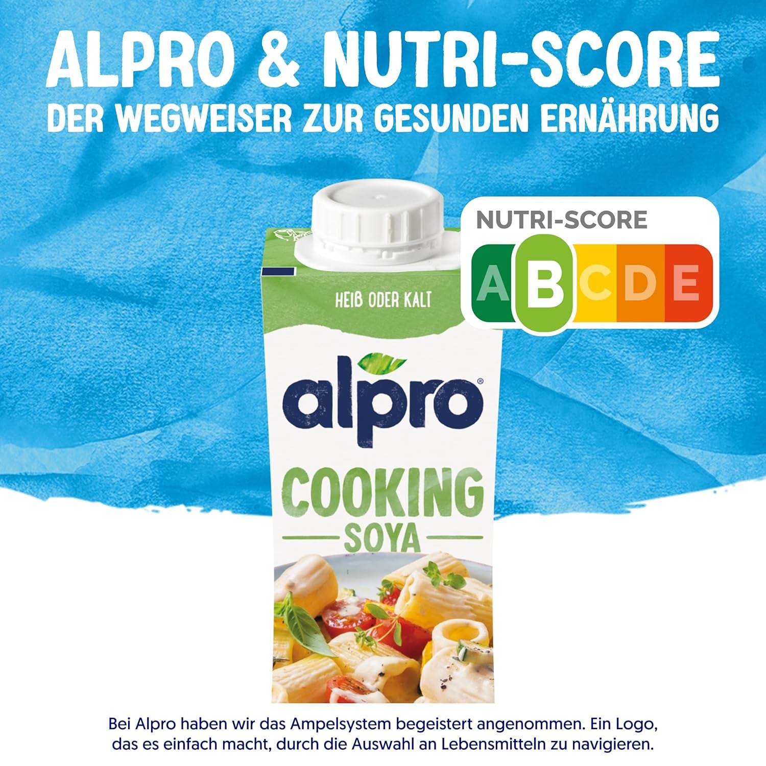 Alpro Cooking Soya – Vegane Kochcreme aus Soja mit neutralem Geschmack für warme und kalte Gerichte – 15 x 250 ml