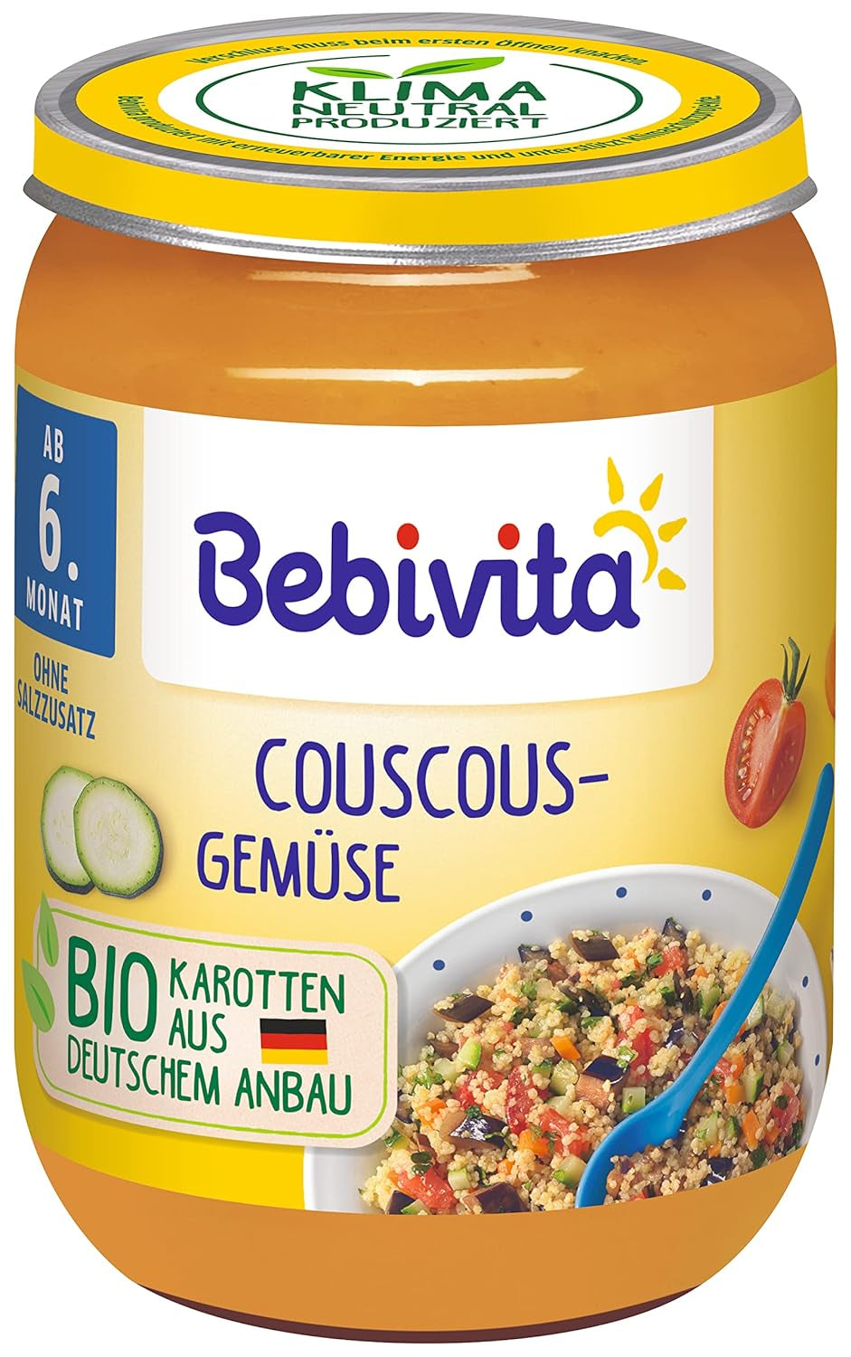 Menüs Ab 6 Monaten Gemüse-Couscous Mutter und Kind Naty Shop 190 Gramm Neues Rezept