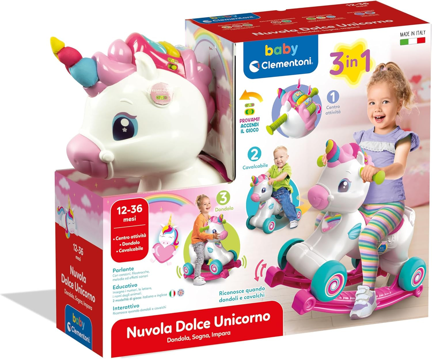Clementoni 17855 Animale primii pași, multicolor Jucarii Bebe Naty Shop