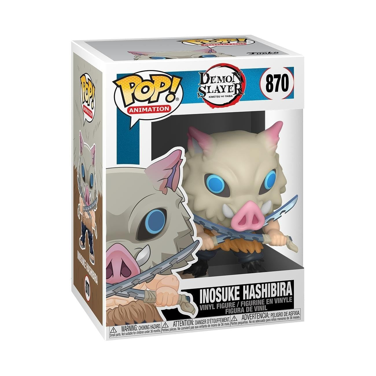Funko Pop! Animation: Demon Slayer - Inosuke Hashibira - Figurină de colecție din vinil - Idee de cadou - Marfă oficială - Jucării pentru copii și adulți - Fanii anime - Figură model pentru colecționari Action figures Naty Shop Titlu implicit