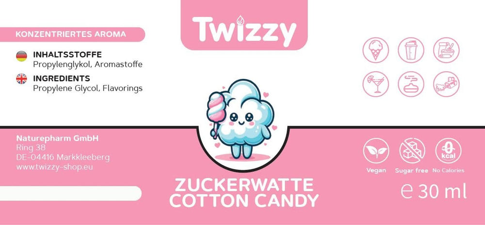 Twizzy Konzentriertes Zuckerwatte-Aroma, 30 ml Aromen Naty Shop