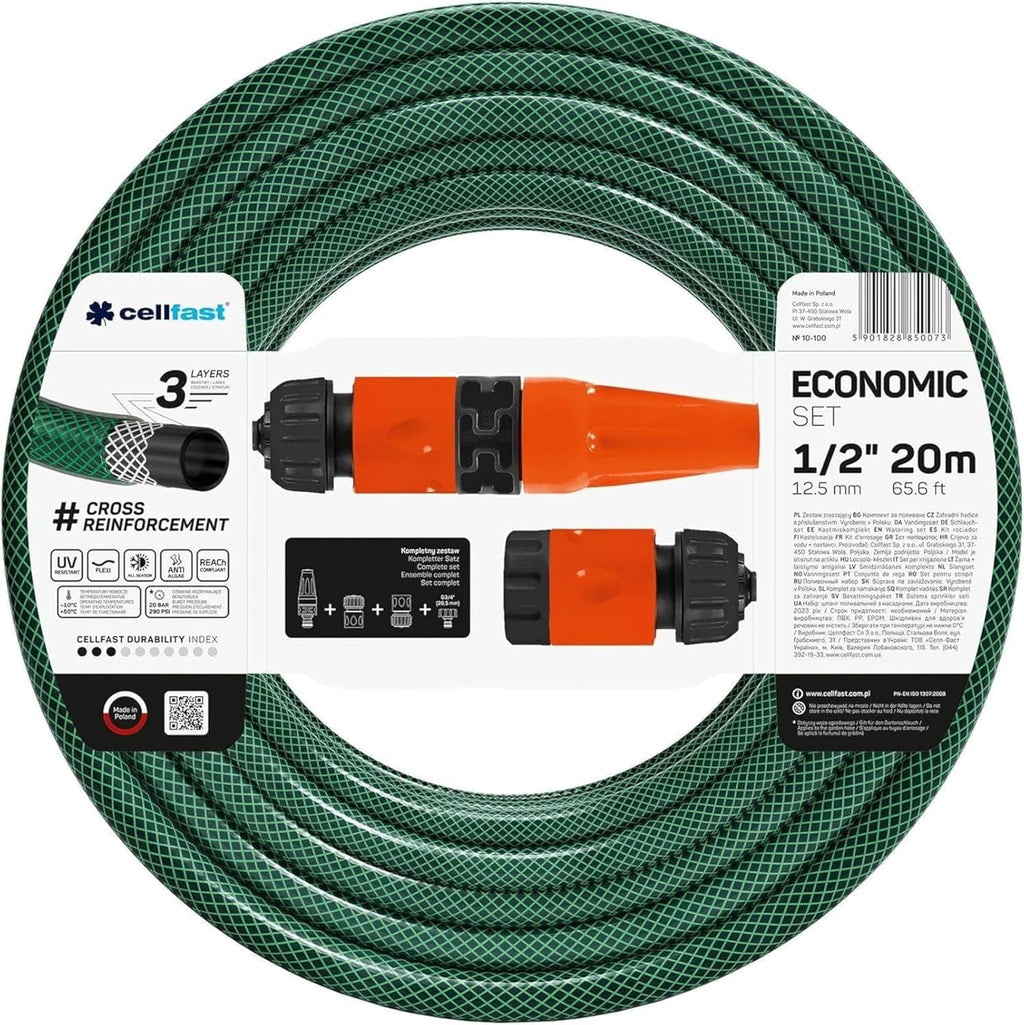 Set de aspersoare CELLFAST, aspersor de grădină, aspersor de gazon pentru flori și plante, conexiune rapidă, economic