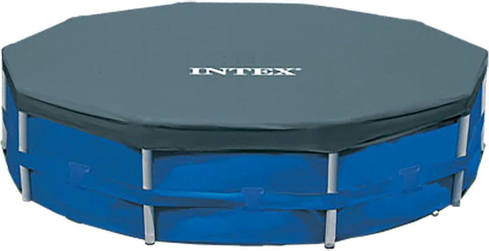 Prelată rotundă pentru piscină Intex - Prelată pentru piscină - Pentru piscine cu cadru metalic și prismatic 58108 Albastră 3 m