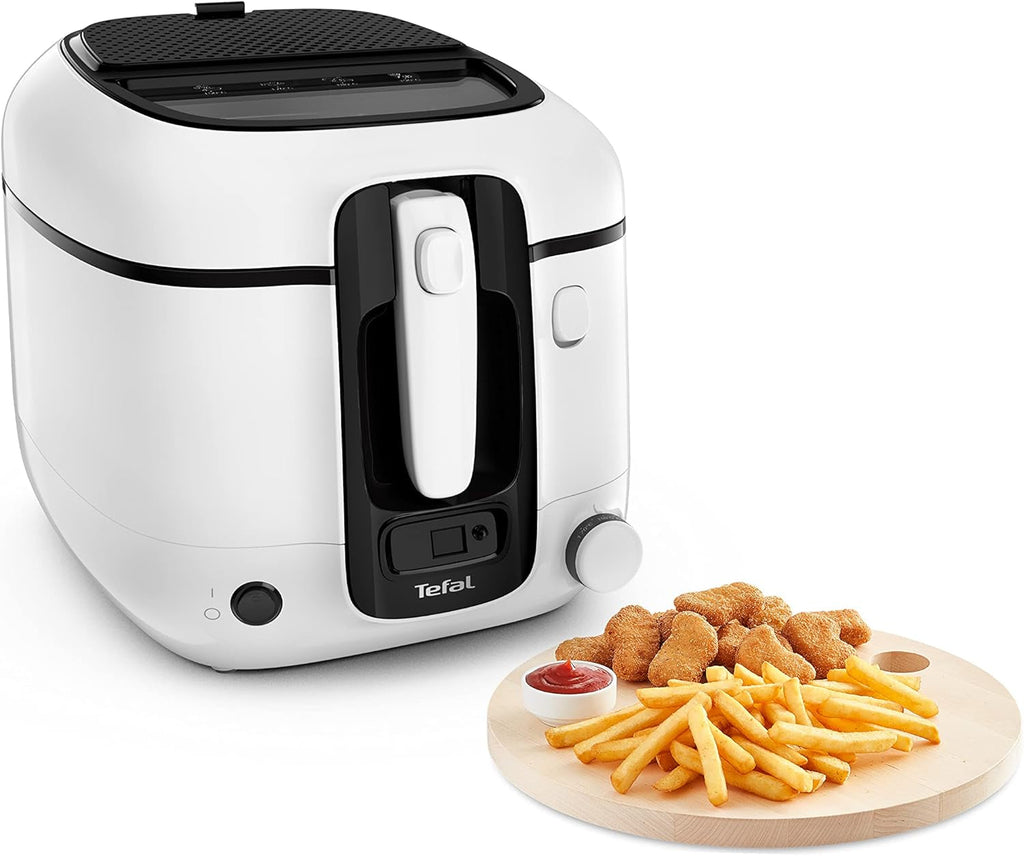 Friteuză Tefal Super Uno Access, capacitate 2,2 L, piese rezistente la mașina de spălat vase, filtru de mirosuri Electrocasnice Naty Shop Super Uno Mit Timer Weiß/Schwarz