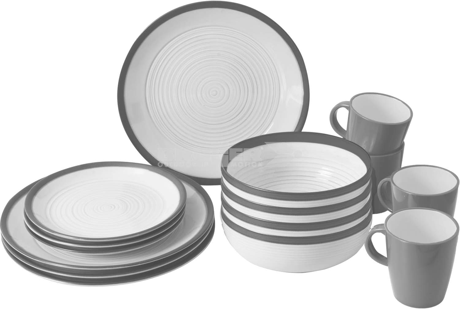 ESS Geschirr, Melamin, Lunchset, 16-teilig Geschirrsets Naty Shop Hervorragendes Design