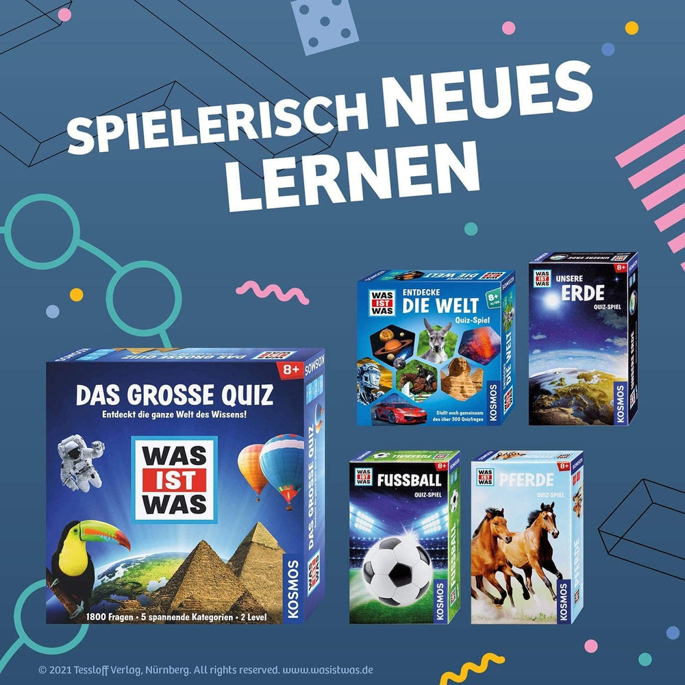 KOSMOS 687748 What's What: Entdecke die Welt, Quizspiel, über 300 Quizfragen, kooperatives Wissensspiel für Kinder & Jugendliche ab 8 Jahren, Ratespaß, Familienspiel