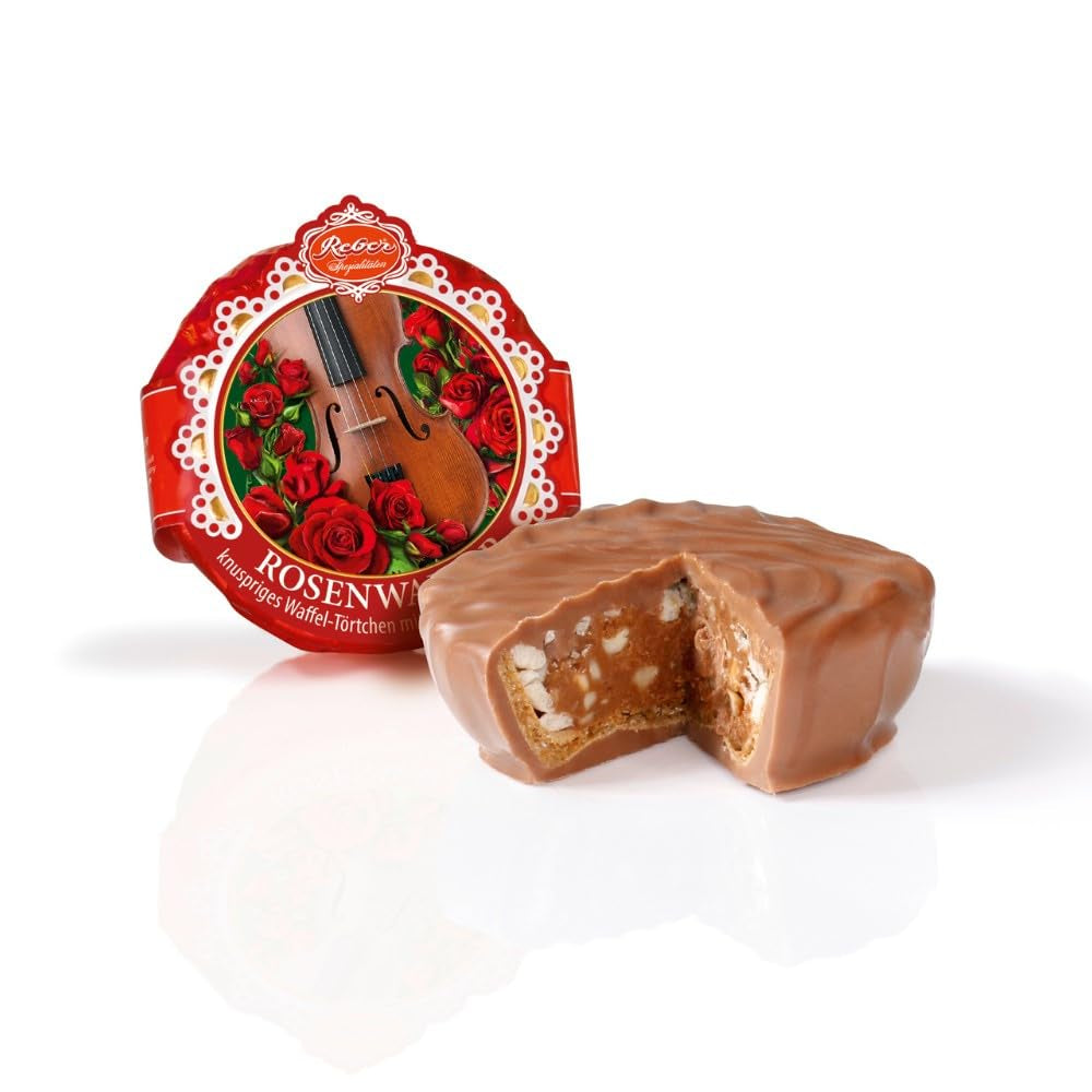 Plăcintă cu ciocolată și trufe Reber Bites, trufe cu brandy pe nuga cremoasă, acoperită cu ciocolată delicată cu lapte alpină, 40g (1 bucată)