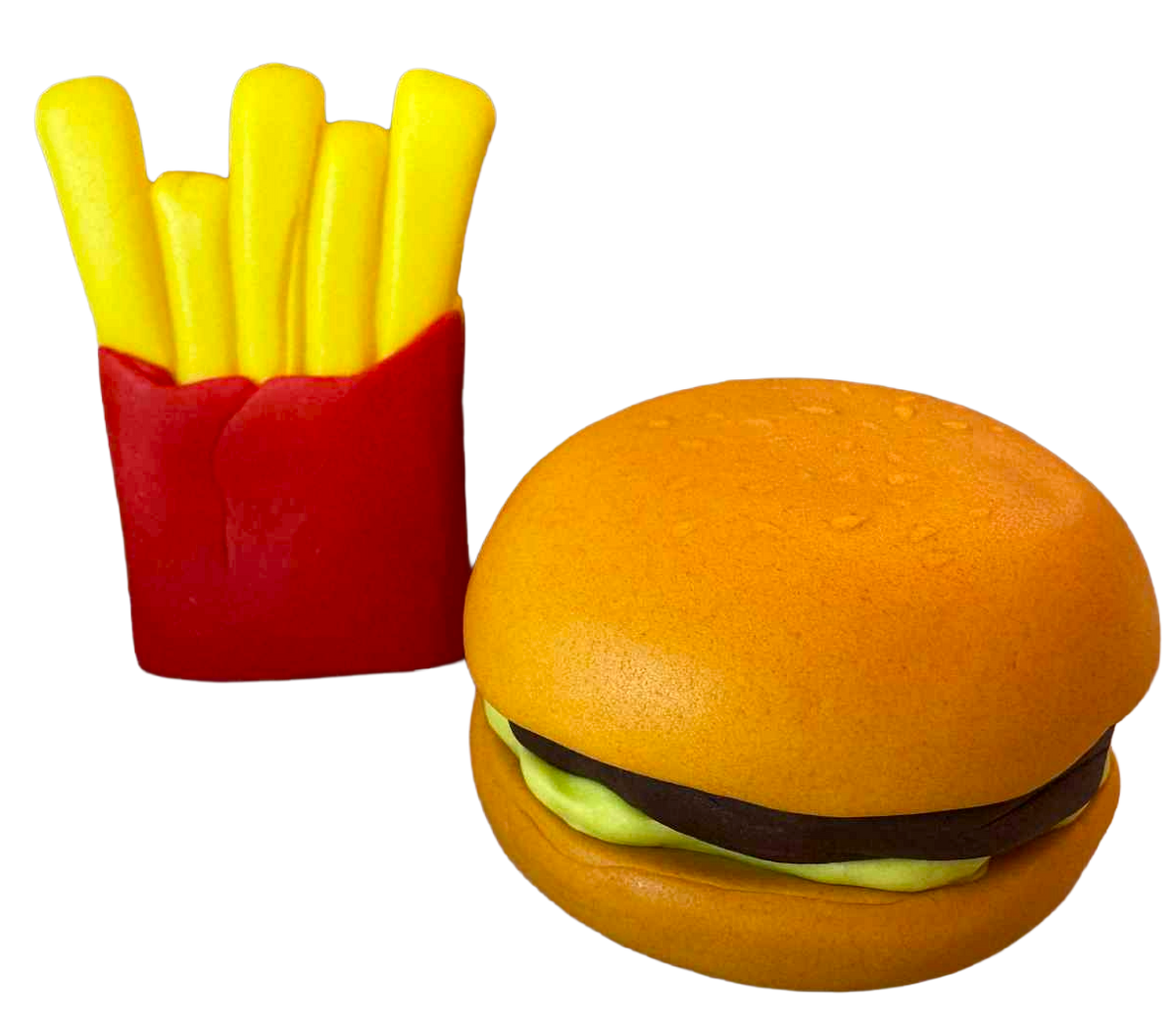 Set mit 2 essbaren Dekorationen, Hamburger