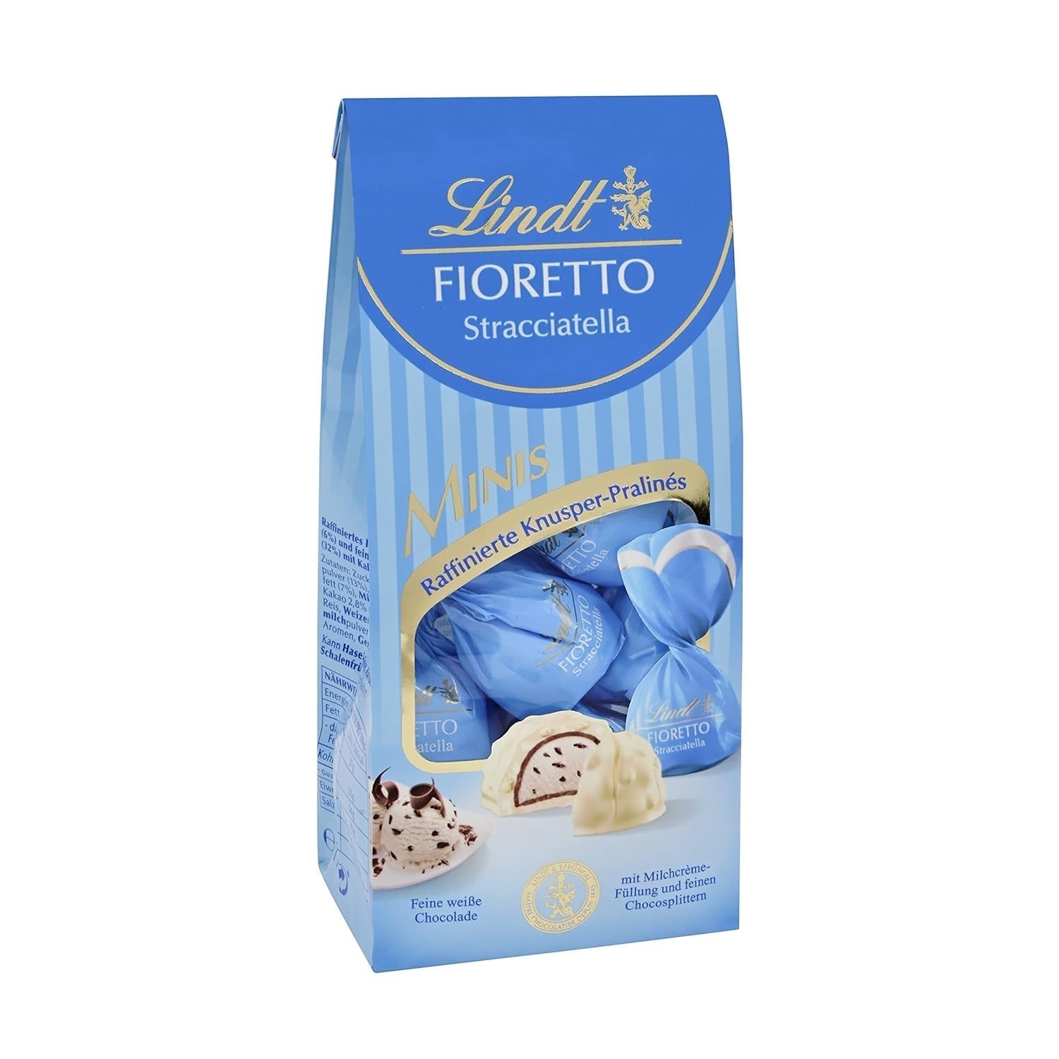 Lindt Chocolate FIORETTO Maxi Zabaione, Geschenkbox 138 Gramm Naty Shop 115 Gramm Stracciatella