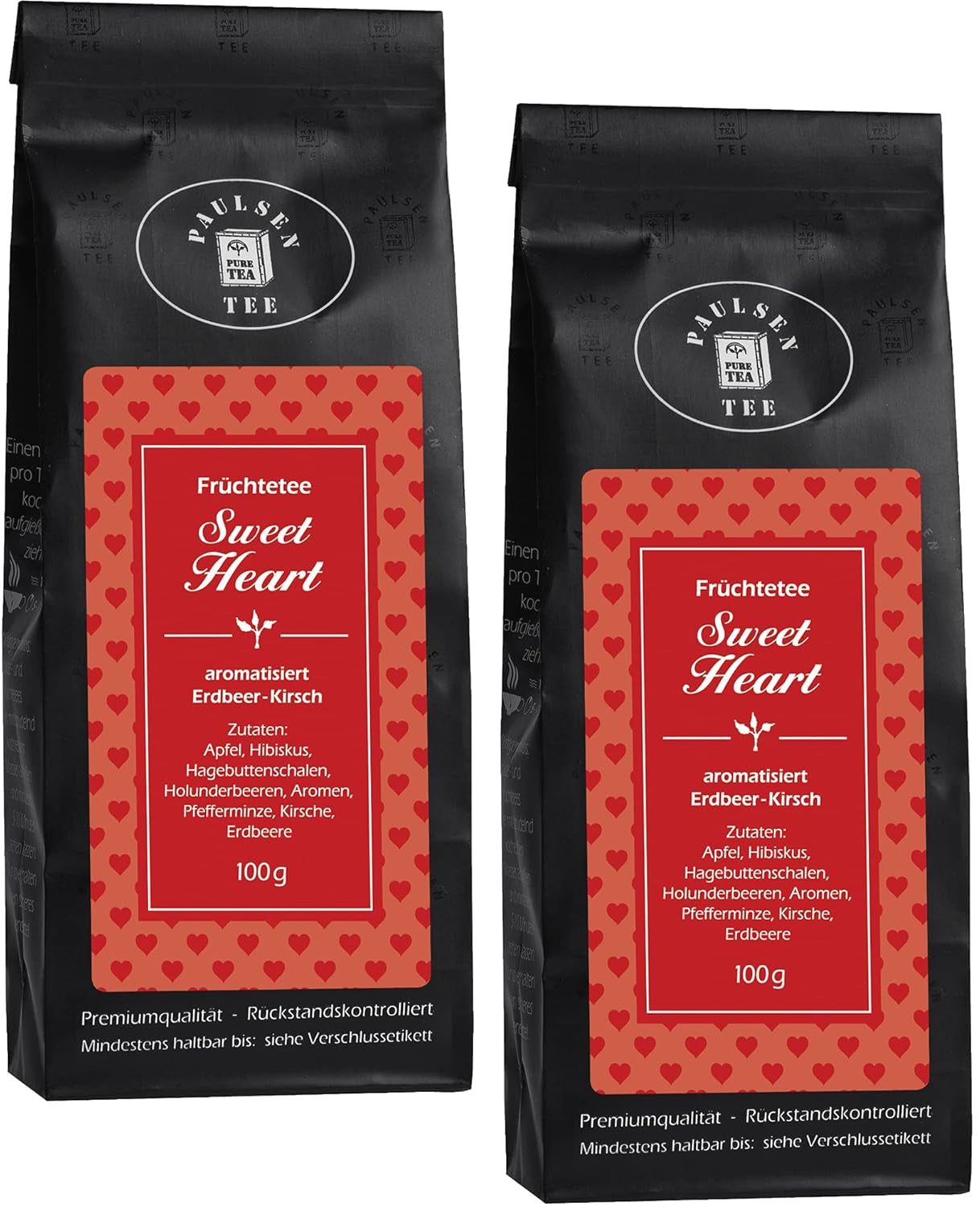 Sweet Heart 2 x 100 g Ceai Paulsen Ceai de fructe controlat pentru reziduuri
