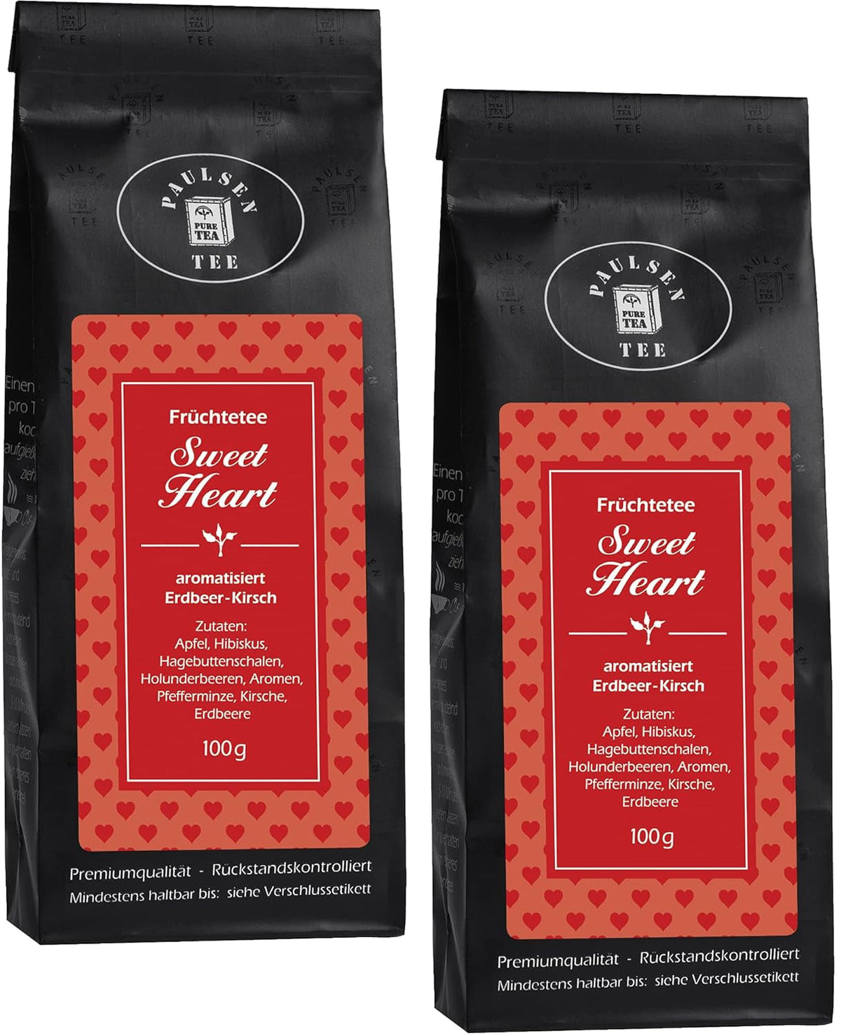 Sweet Heart 2 x 100 g Ceai Paulsen Ceai de fructe controlat pentru reziduuri