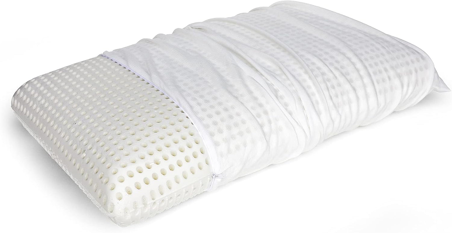 Talamo Italia Set de 2 perne pentru pat, 100% Made in Italy, pernă detașabilă "săpun" din spumă de memorie perforată, hipoalergenică și respirabilă, 70X40Xh16 Cm Perne standard Naty Shop Altezza 16 Copertă inclusă Singolo