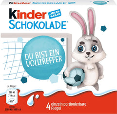 Kinder Chocolate (20 x 50g) – Cadou de Ziua Îndrăgostiților pentru el și ea, dulciuri pentru Carnaval și Mardi Gras – Batoane de ciocolată din ciocolată cu lapte umplută – 20 de pachete a câte 4 batoane individuale fiecare