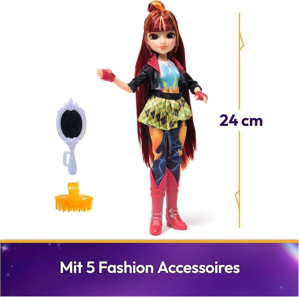 Unicorn Academy Ankleidepuppe Valentina - die Originalpuppe zur beliebten Netflix-Serie, 24 cm groß, mit echtem Haar, abnehmbarer Kleidung und Accessoires, für Kinder ab 4 Jahren