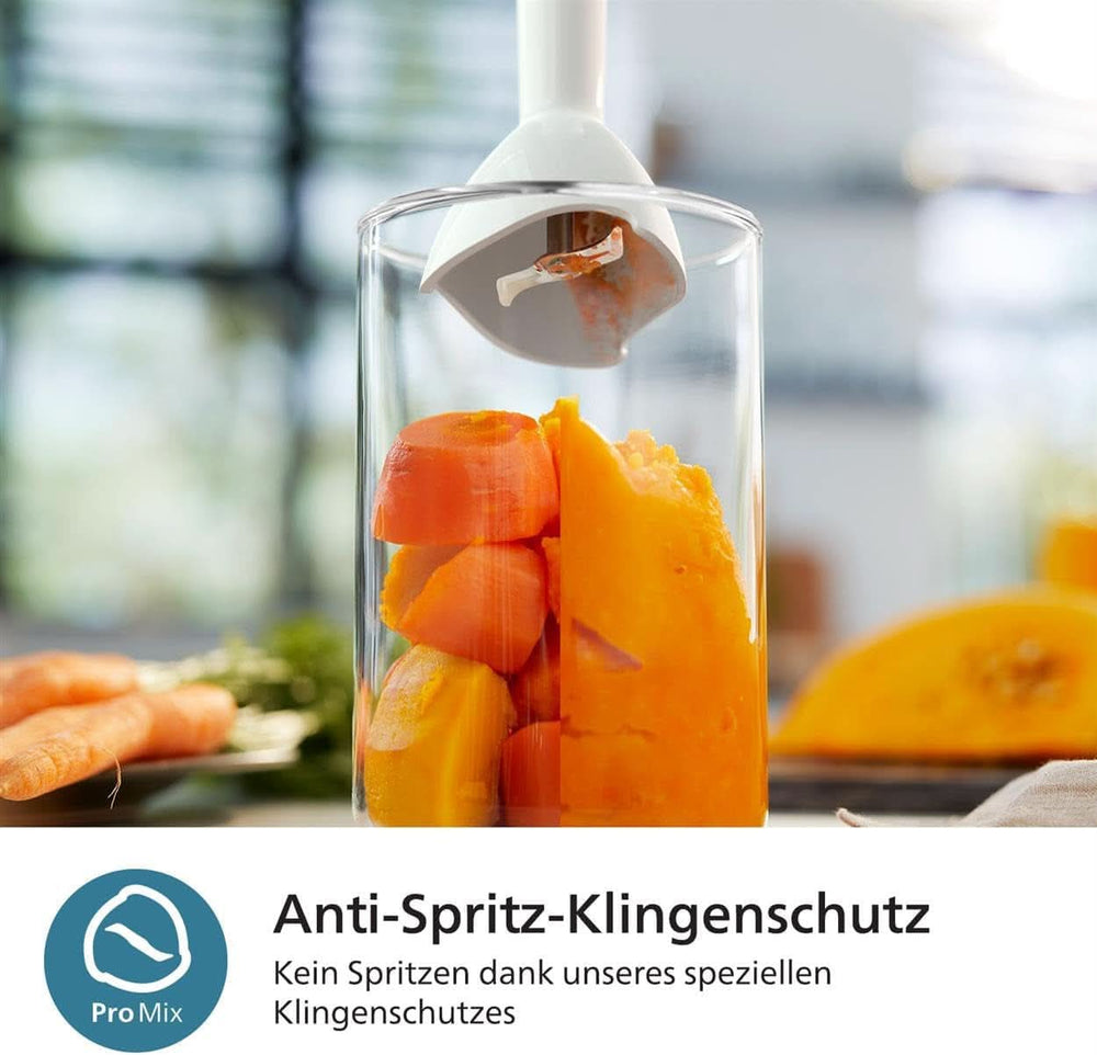 Philips 5000-Serie Stabmixer - 1200W Leistung. Promix-Technologie. Led-Geschwindigkeitsanzeiger. Stufenlose Geschwindigkeitseinstellung. Kompaktes Design. Leicht Zu Reinigen. Schwarz (HR2681/00) Bucatarie Naty Shop