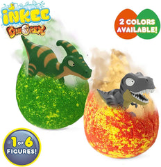 INKEE SURPRISE DINO, eiförmige Badebombe mit Dinosaurierfiguren und Überraschungen, 100 Gramm. Dusche und Bad Naty Shop