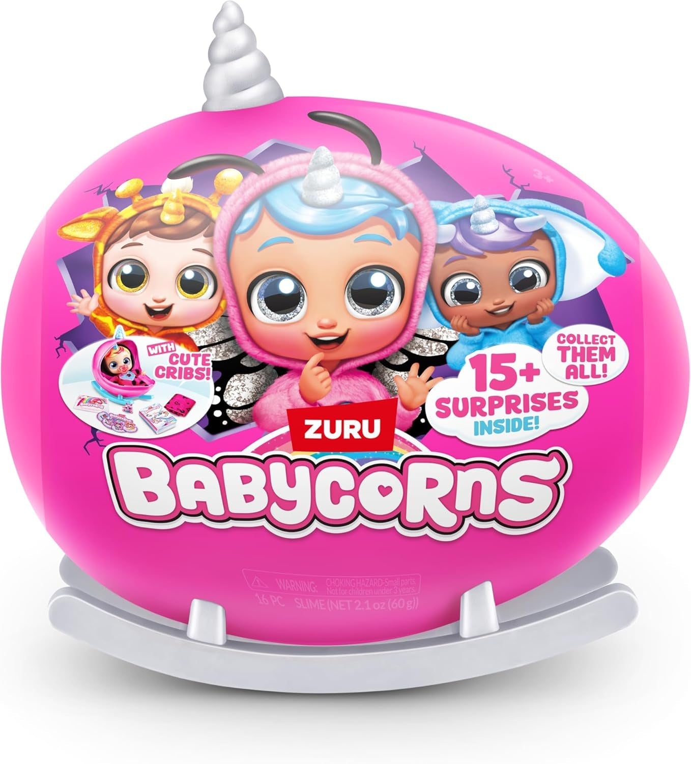 Păpuși magice Babycorns Seria 1 Mică (Skylar) de ZURU, Surpriză, Despachetare, Fetiță, Păpușă