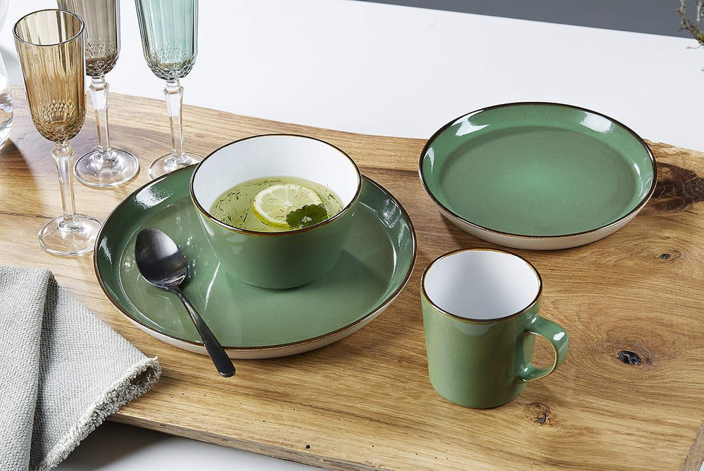 Ritzenhoff & Breker Kombiservice Visby, 16-teilig, Blau/Grün, Steinzeug, 277258