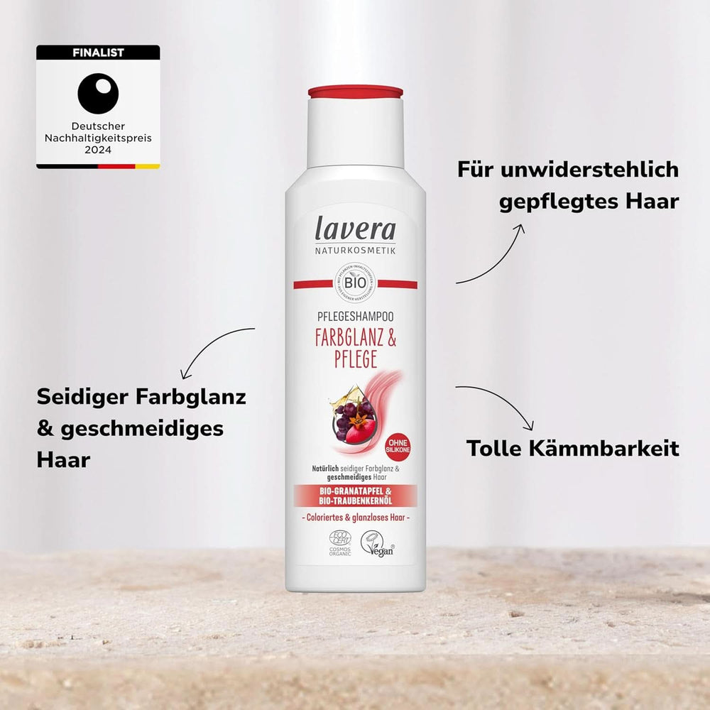 Lavera Pflegeshampoo Farbglanz & Pflege, vegan, 250 ml Dusche und Bad Naty Shop
