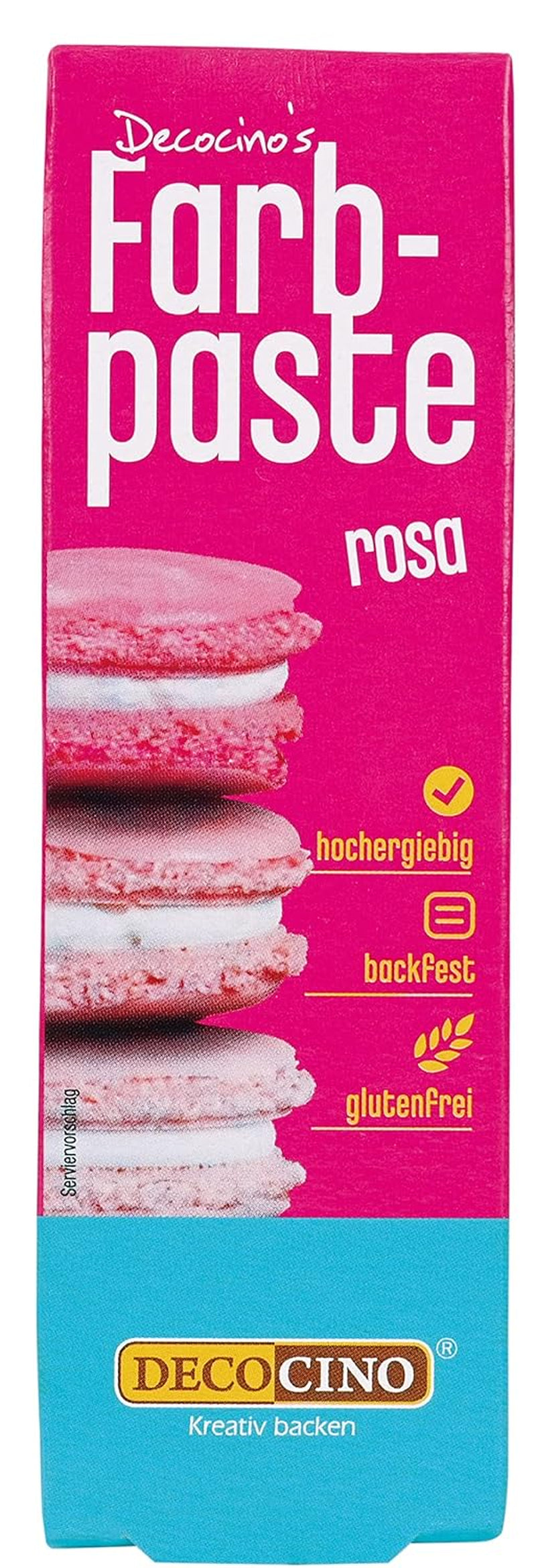 Pastă de colorant roz DECOCINO – 20 g – Colorant alimentar, ideal pentru colorarea prăjiturilor, fondantului și cremelor – Fără acizi grași azoici și gluten