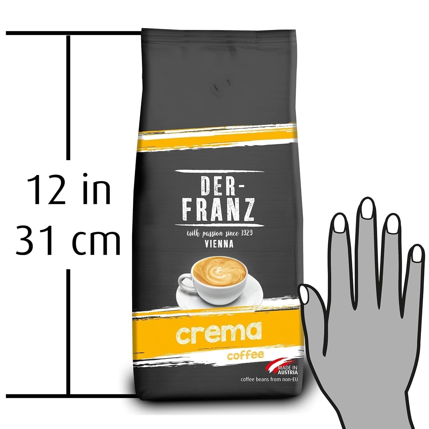 DER-FRANZ Kaffeecreme, Intensität 4/5, 100 % Arabica, ganze Kaffeebohnen Coffee Naty Shop