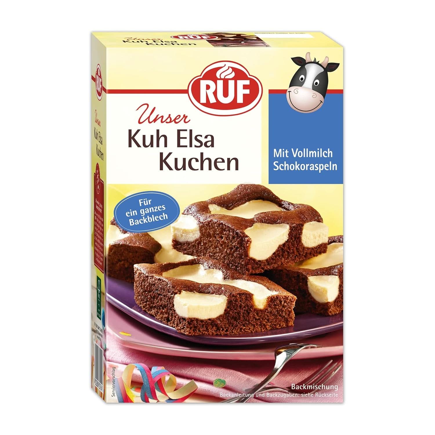 RUF Kuchenmischung, verschiedene Farben Glasuren und Dekor Naty Shop 775 Gramm Elsa-Kuchen
