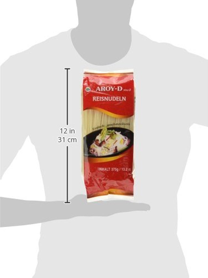 Aroy-D Reisnudeln, glutenfrei, 3-mm-Packungen (1 Packung x 375 g)