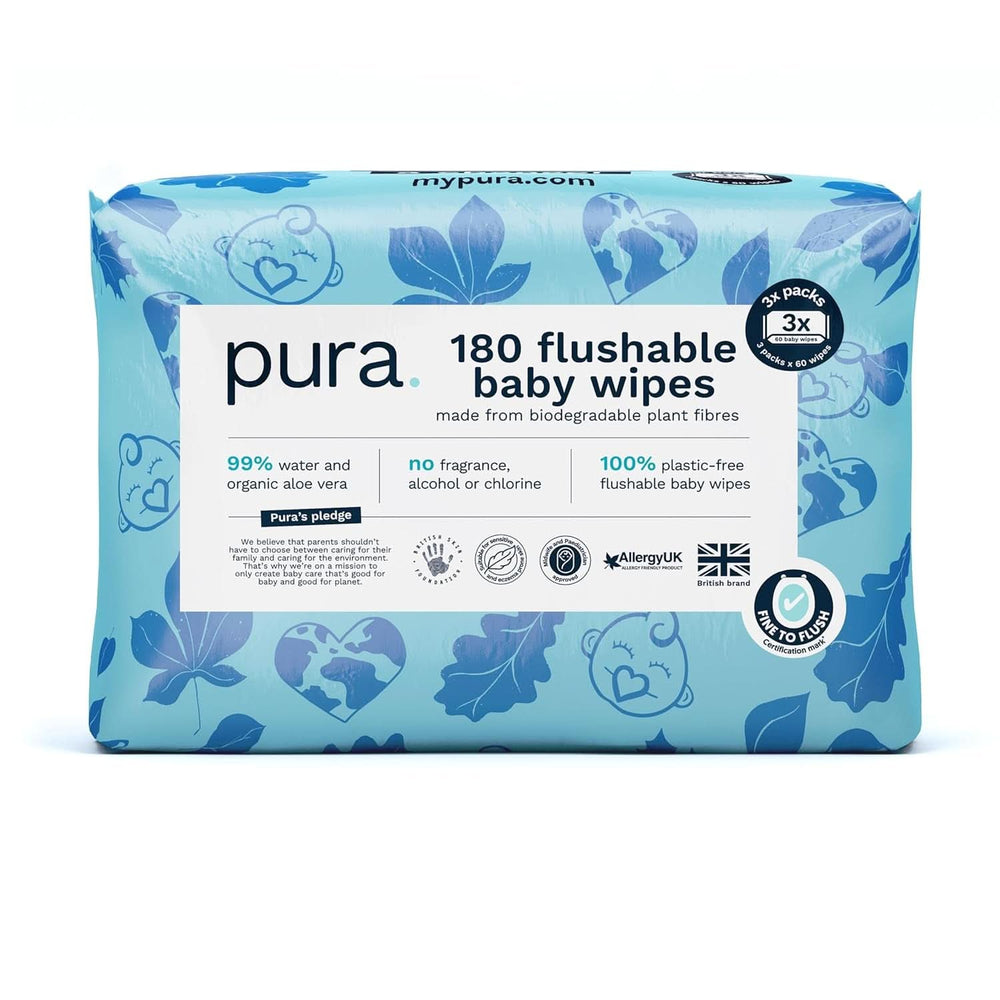 Umweltfreundliche Babytücher, 99 % Wasser, plastikfrei, biologisch abbaubar, empfindliche Ekzem-Feuchttücher für Neugeborene, Naty Shop