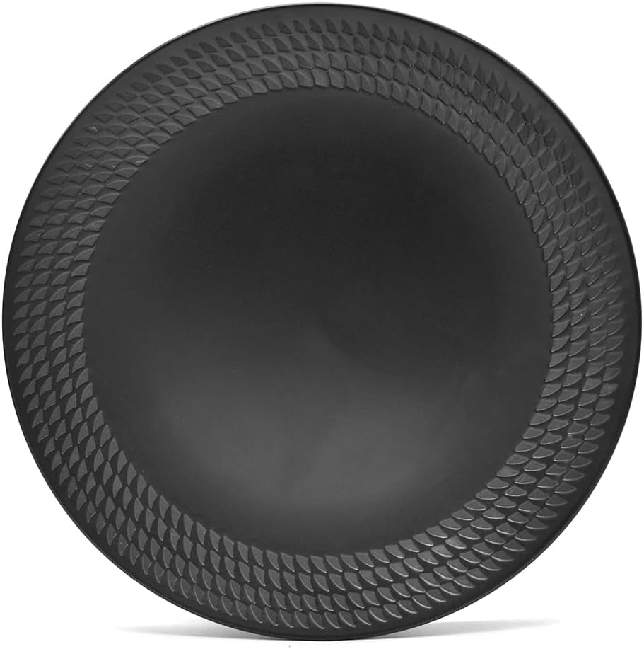 ECHTWERK 30-Teiliges Vintage Kombiservice "Blackstyle" Modern-Design, Für 6 Personen, Geschirrset Aus Steingut Mit 6 X Speiseteller, 6 X Beilagenteller, 6 X Schüssel, 6 X Teetassen, 6 X Suppenteller Tableware Sets Naty Shop