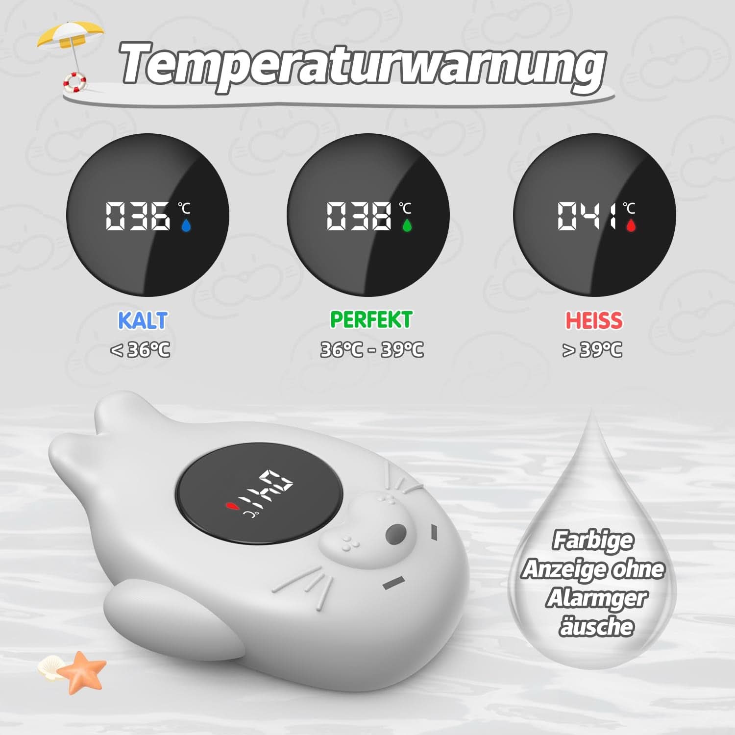 Digitales Thermometer für Mutter-Kind-Badewanne Naty Shop