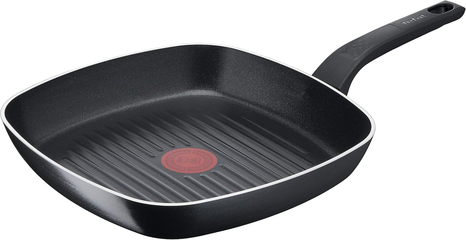 Tefal Easy Cook & Clean, Antihaftbeschichtung, Temperaturanzeige, nicht für Induktion geeignet. Töpfe und Pfannen Naty Shop Grillpfanne 26 x 26 cm
