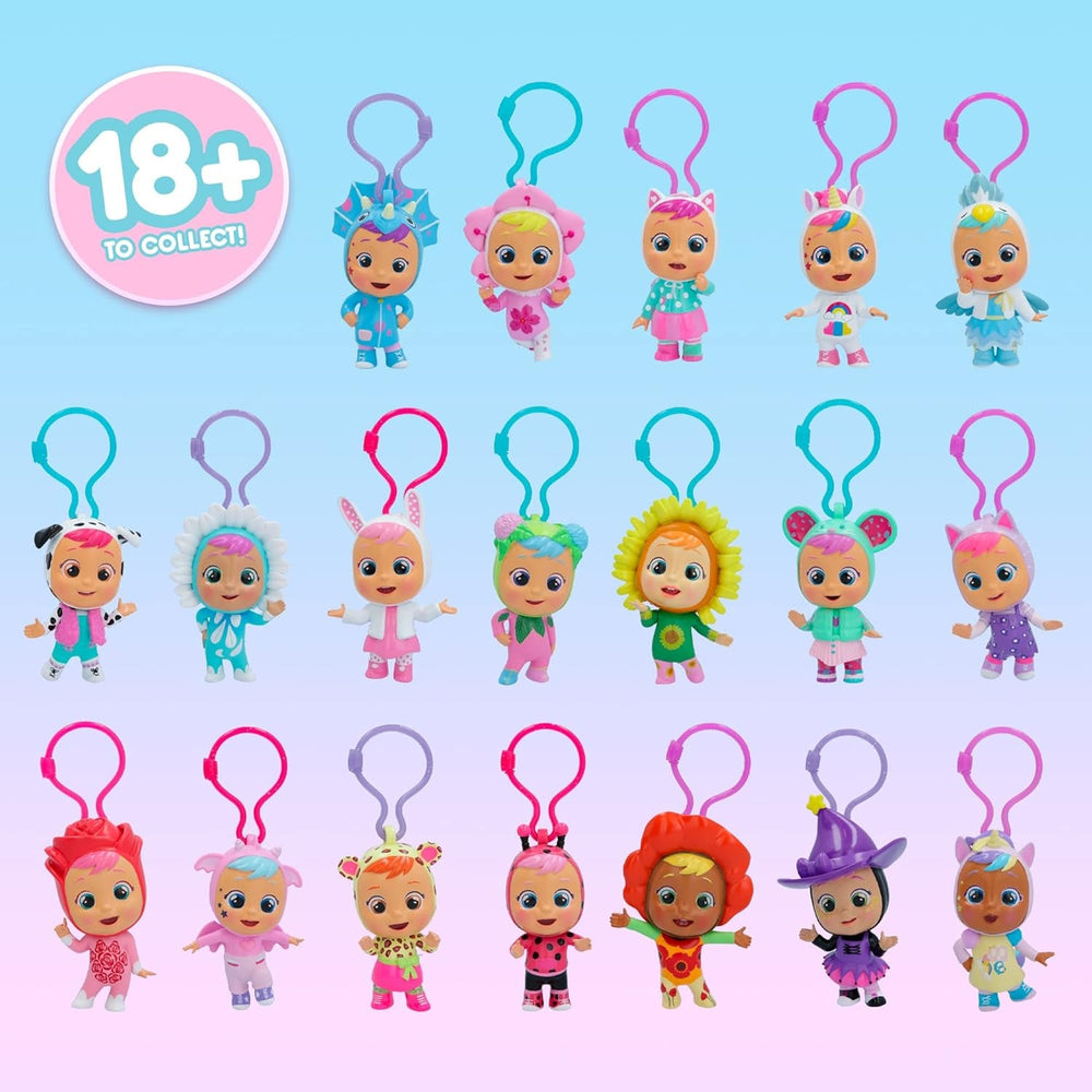 CRY BABIES MAGIC TEARS Schlüsselanhänger| Überraschungs-Sammelpuppe Schlüsselanhänger, 7cm | Geschenk, Spielzeug für Kinder ab 3 Jahre, Weiß