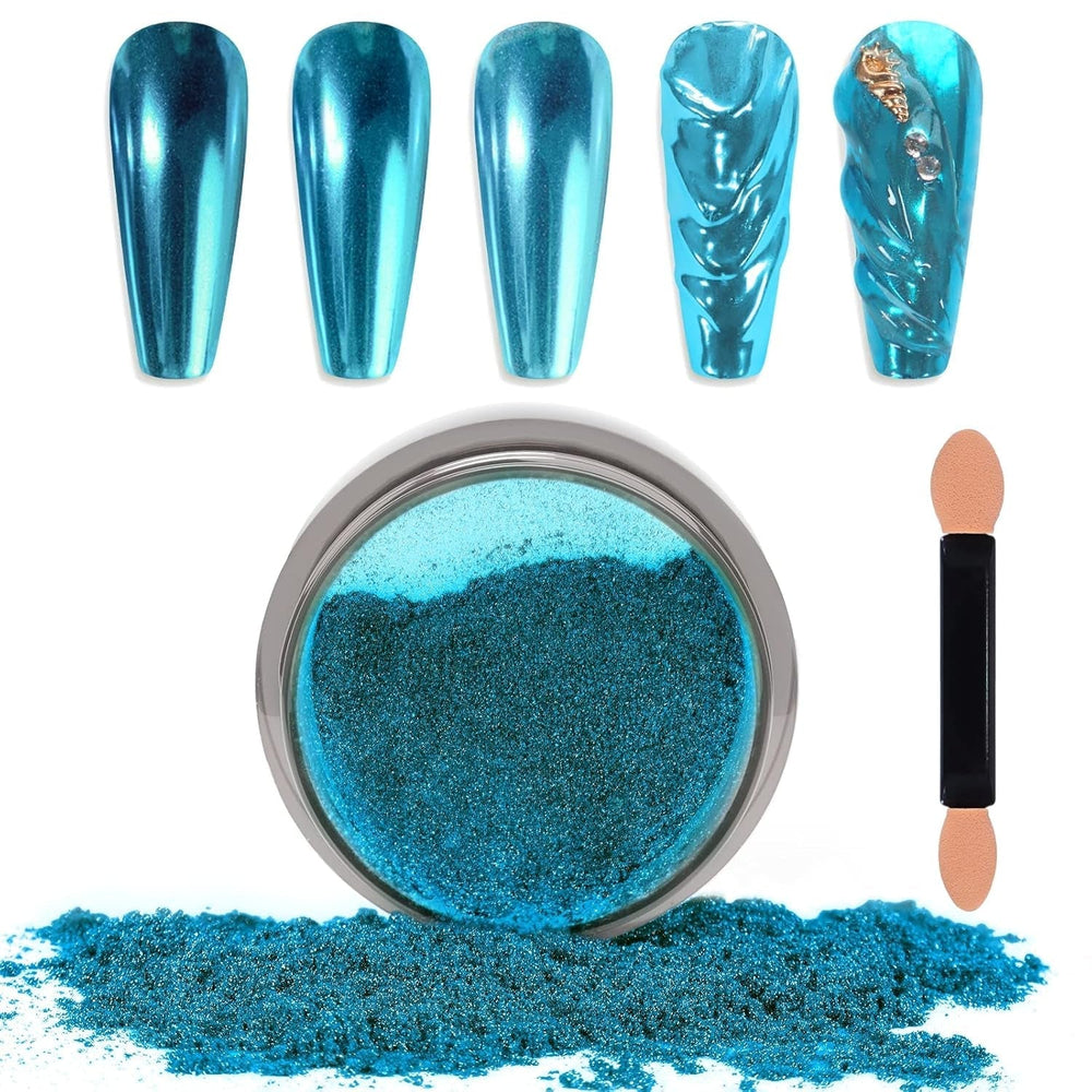 Chrome Nagel Pulver Spiegel Effekt Metallic Staub Holographische Glitter Glasierte Maniküre Dekoration Reflektierendes Pigment Für DIY Gel Polish Nail Art, Harz Handwerk, Geschenke Für Gold