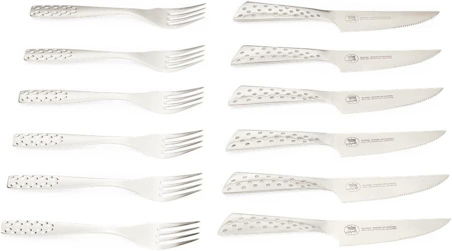 Weber Deluxe Steak-Set, 6-teilig, Monoblock-Design aus Edelstahl, extra scharf, ergonomischer Griff Kitchen Naty Shop