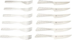 Weber Deluxe Steak-Set, 6-teilig, Monoblock-Design aus Edelstahl, extra scharf, ergonomischer Griff Kitchen Naty Shop